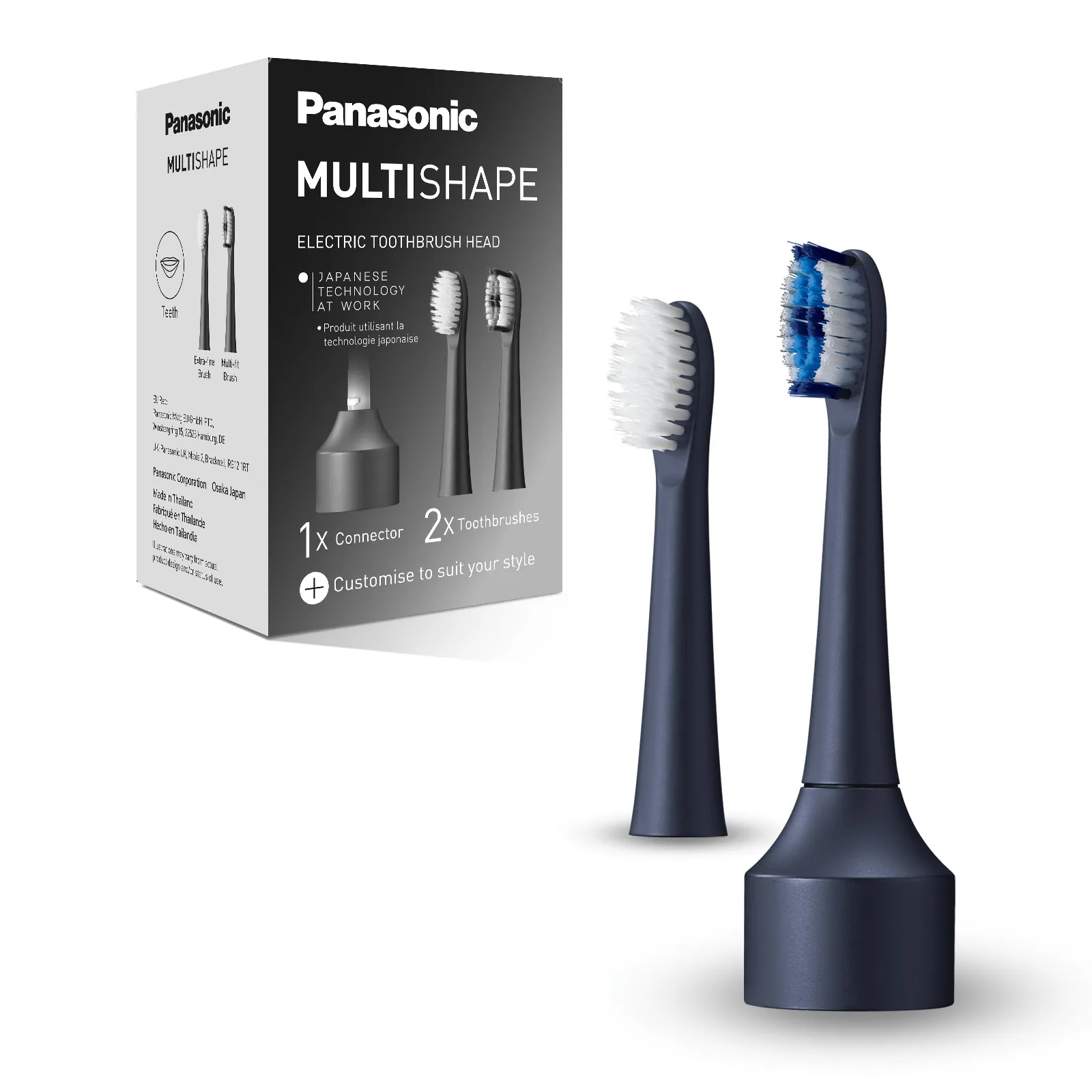 Panasonic MULTISHAPE ER-CTB1-A301 2 kpl -vaihtoharjasp&auml;&auml;t, Sininen