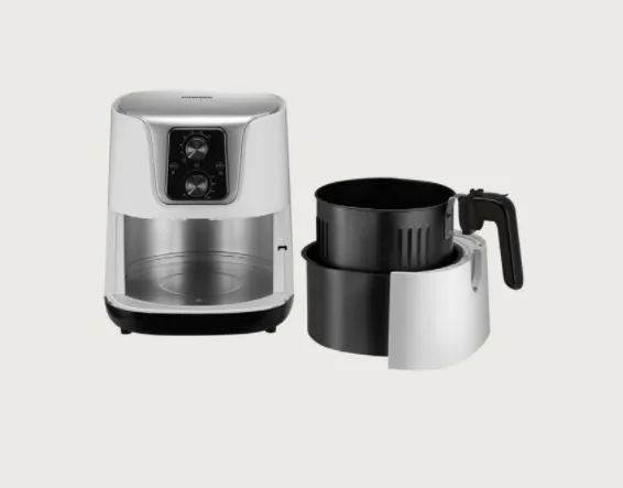Grundig FRY 6840, hot air fryer (white/silver)