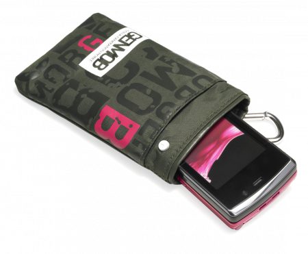 -Golla G1196 SHANGHAI army green. Golla Mobile bag, pystykotelo tarralla, metall