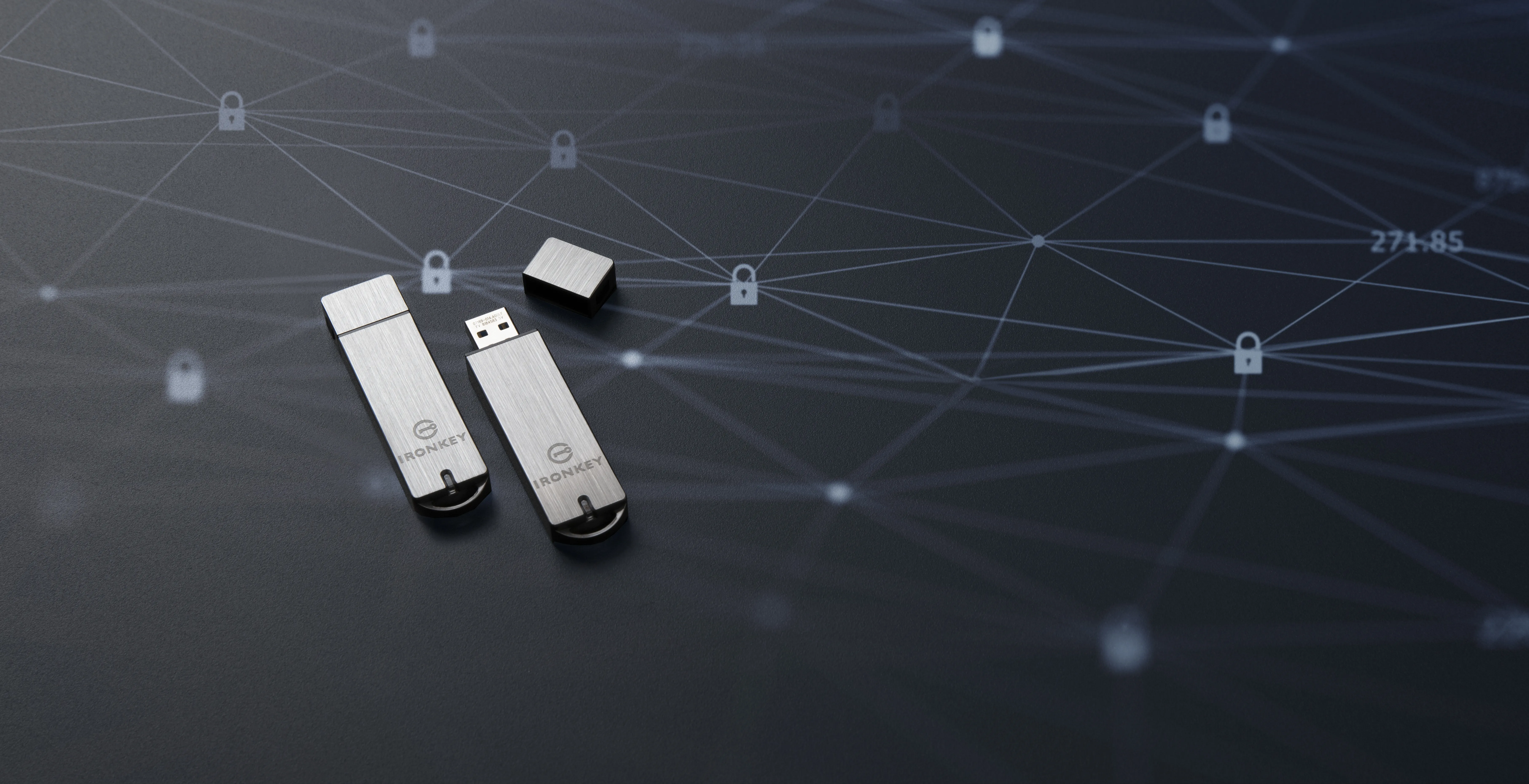 Kingston IronKey S1000 USB 3.2 Gen 1 4 GB USB-minne, silver