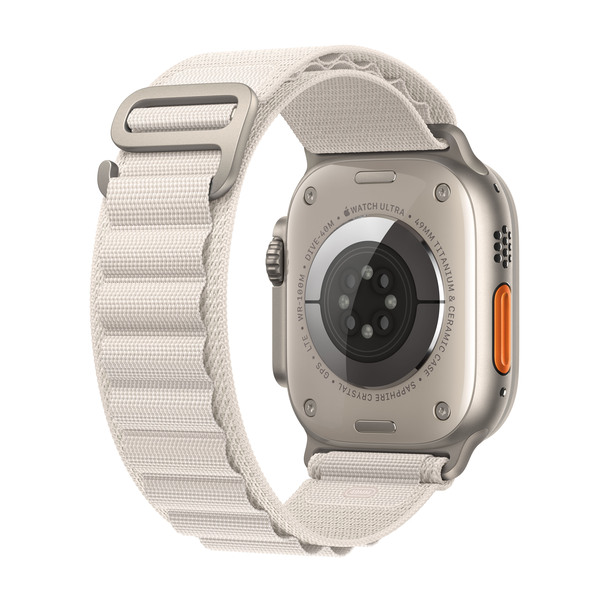 Apple Watch Ultra GPS + Cellular, 49mm Titanium Case, Alpine Loop, Starlight (Large) Apple Watch Ultra GPS + Cellular, 49mm Titanium Case, Alpine Loop, Starlight (Large)