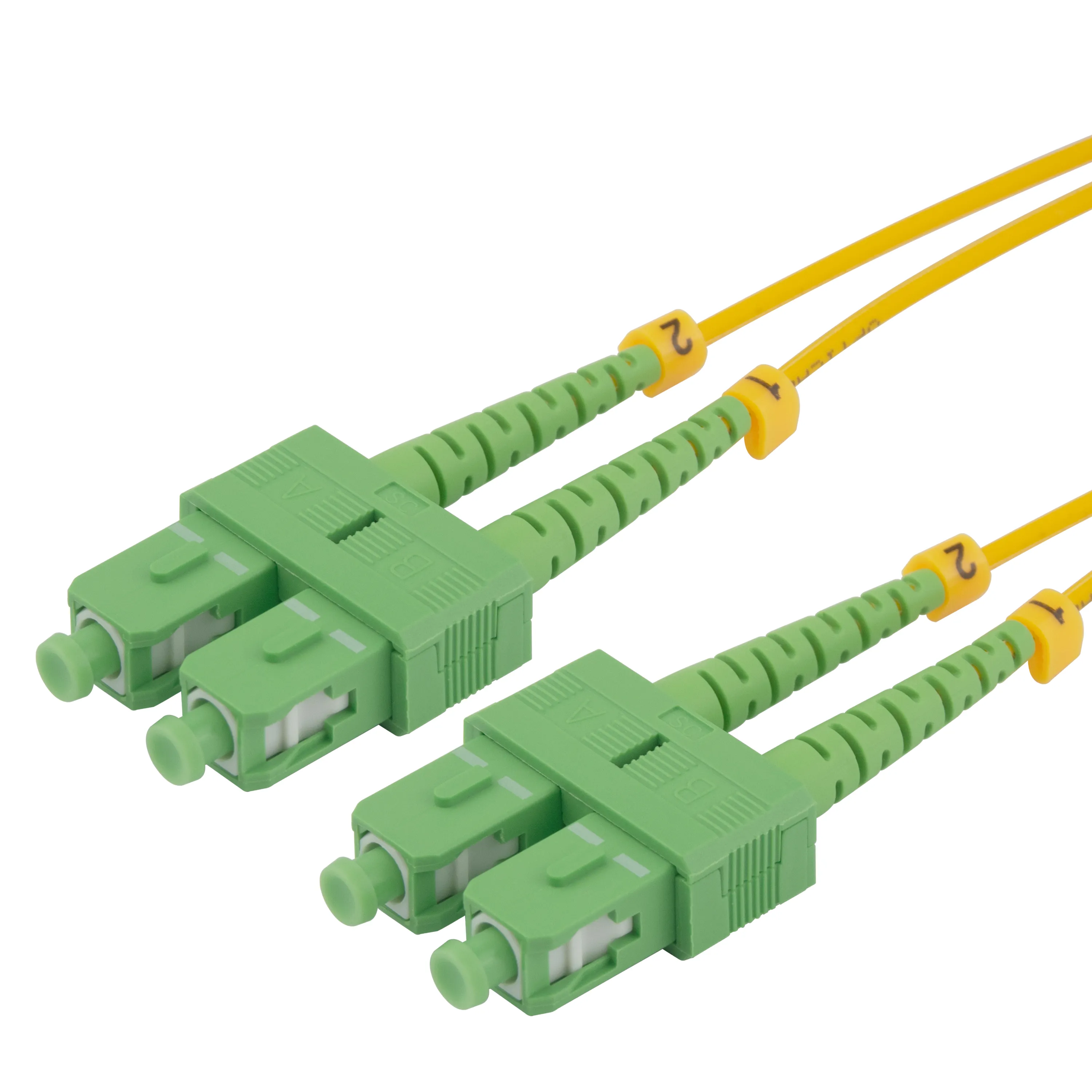 Deltaco OS2 LSZH SC-SC 1.5m Fiber Optic Cable, Yellow