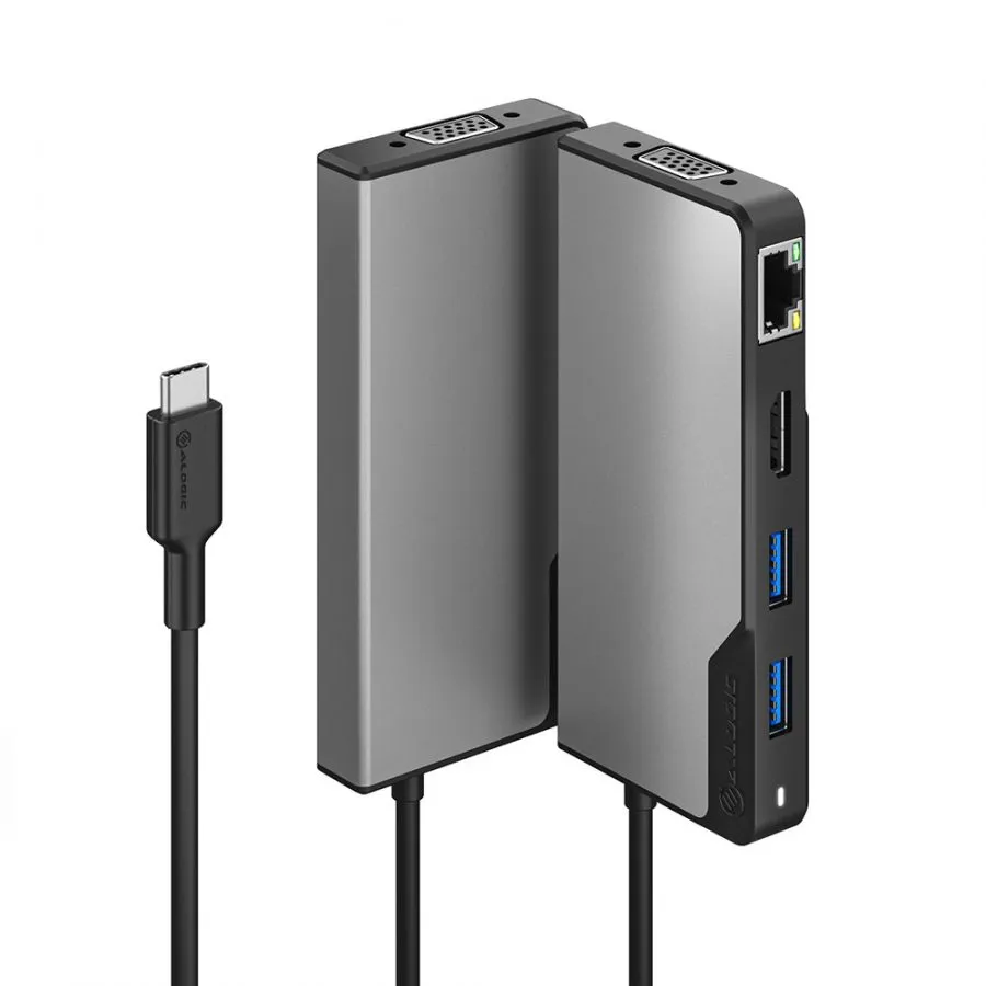 ALOGIC USB-C Fusion MAX 6-in-1 Hub V2 HDMI, USB, Ethernet & PD – Space Grey