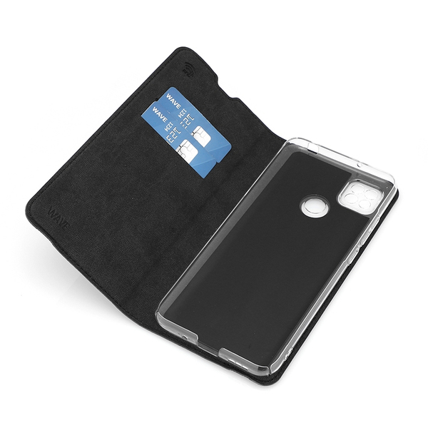 Wave Book Case, Xiaomi Redmi 9C - case, Black