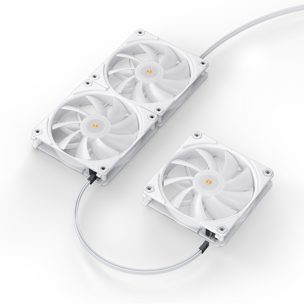 Jonsbo ZF120, PWM-ARGB, 120mm, daisy chain function - case fan, white, 2pcs