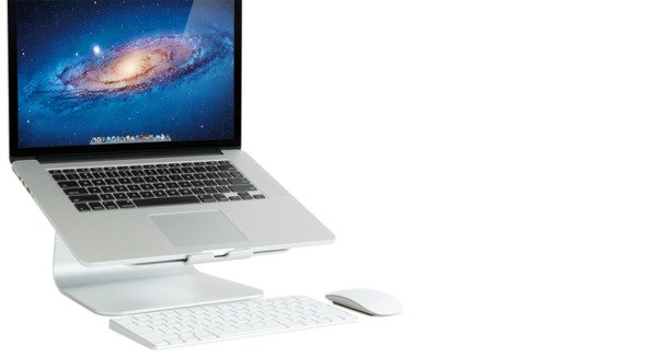 Rain Design - mStand360 Laptop Stand w/ Swivel Base - Silver