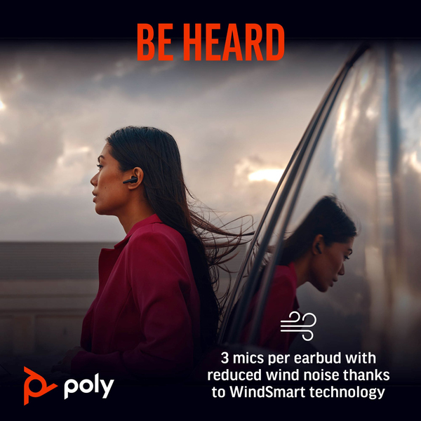 Poly Voyager Free 60 - tr&aring;dl&ouml;s in-ear h&ouml;rlurar, svart