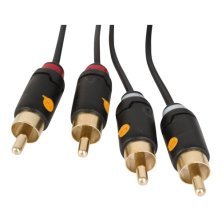 Qnect RCA cable 2xRCA male - 2xmale Stereo, 1.5m