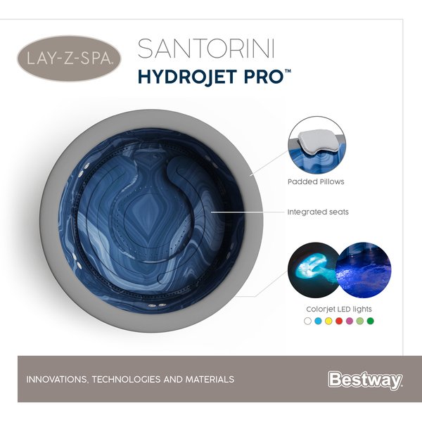 Bestway Lay-Z-Spa&reg; Santorini Hydrojet P. 1.80m x 71cm