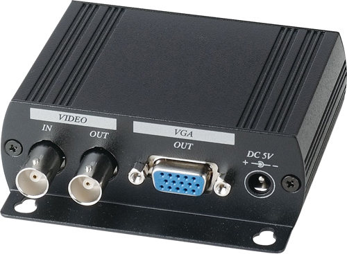 Signaalinmuunnin komposiittivideo -> VGA, RG59/RG6 BNC -> HD15na jatko