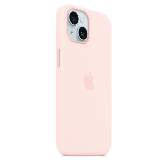 Apple iPhone 15, MagSafe - silicone case, Light Pink