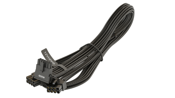 Seasonic RTL 12VHPWR GPU cable with the 90&deg; connector Black