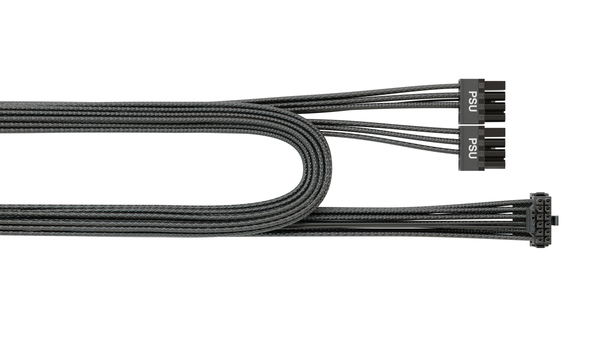 Seasonic RTL 12VHPWR GPU cable with the 90&deg; connector Black
