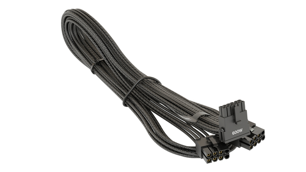 Seasonic RTL 12VHPWR GPU cable with the 90&deg; connector Black