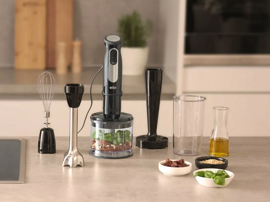 Braun MultiQuick 5 Pro MQ 55.307M 1000 W 0,6 l stavmixerset, svart, silver