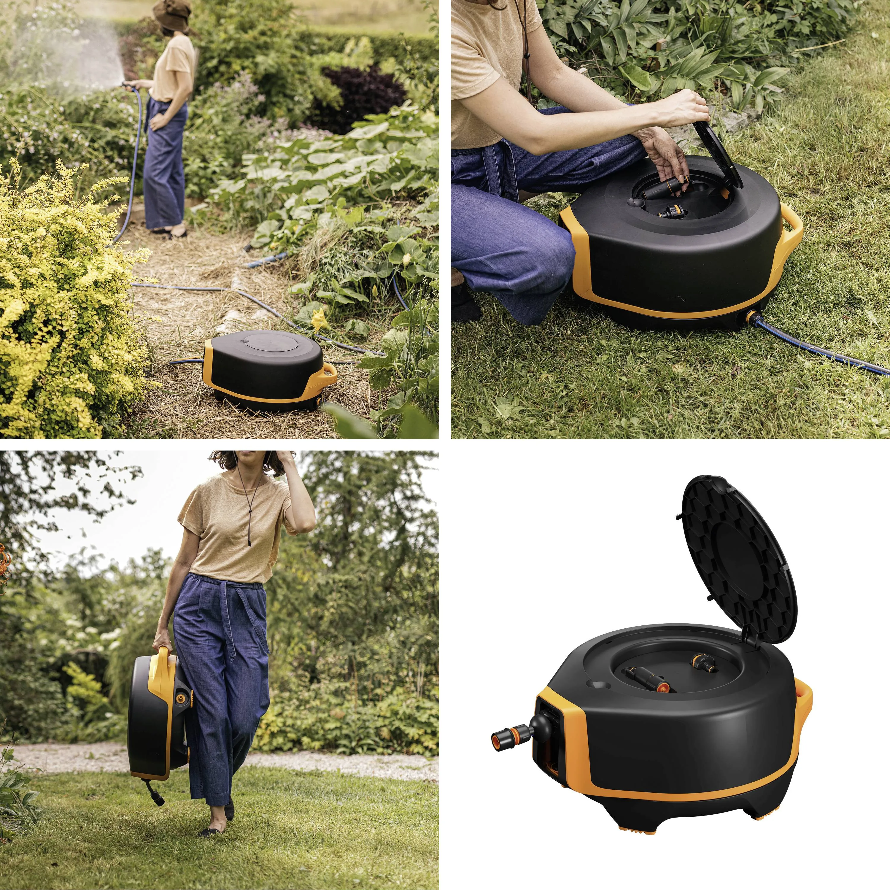 Fiskars X-series, XL - automaattinen k&auml;rrykastelukela, 20m