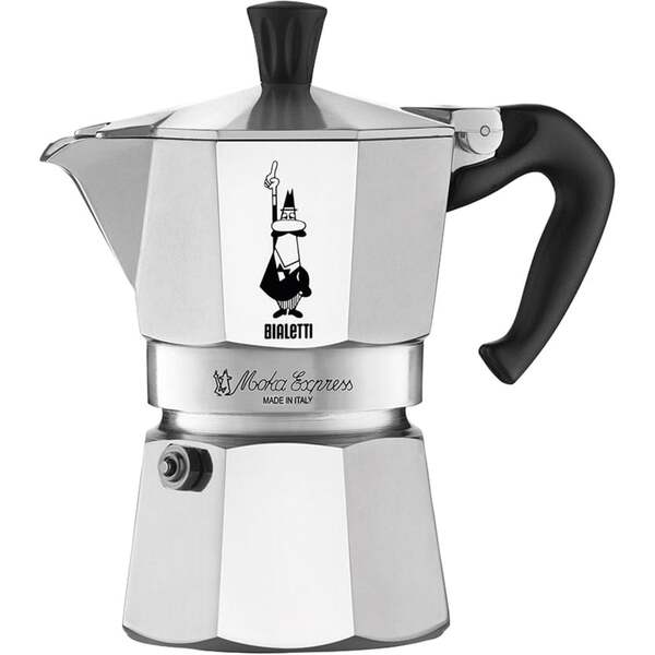 Bialetti Moka Express -espressokeitin, hopea, 3 kuppia