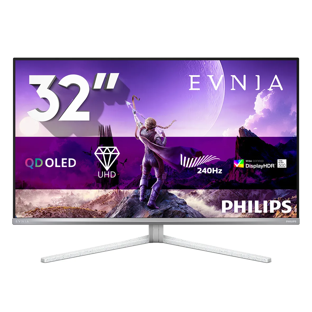 Philips Evnia 8000 32M2N8900P/00 31.5" 4K UHD, QD-OLED, 240Hz gamingsk&auml;rm med USB-C hub