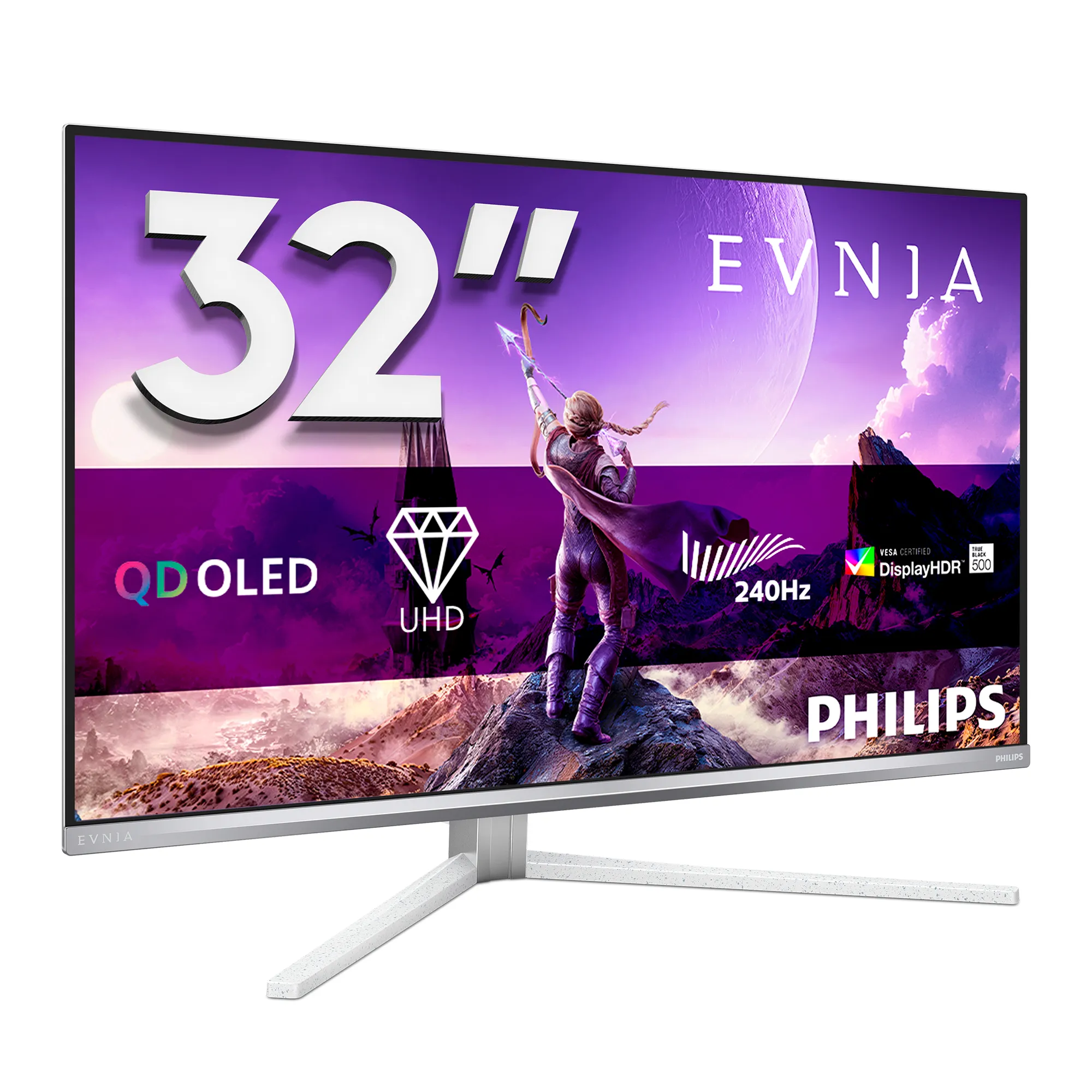 Philips Evnia 8000 32M2N8900P/00 31.5" 4K UHD, QD-OLED, 240Hz gamingsk&auml;rm med USB-C hub