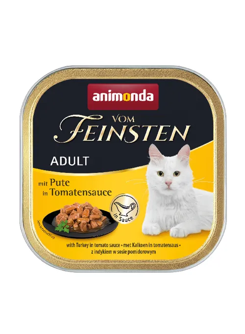 Animonda Vom Feinsten Turkey in Tomato Sauce, Kissan m&auml;rk&auml;ruoka, Adult, 100 g