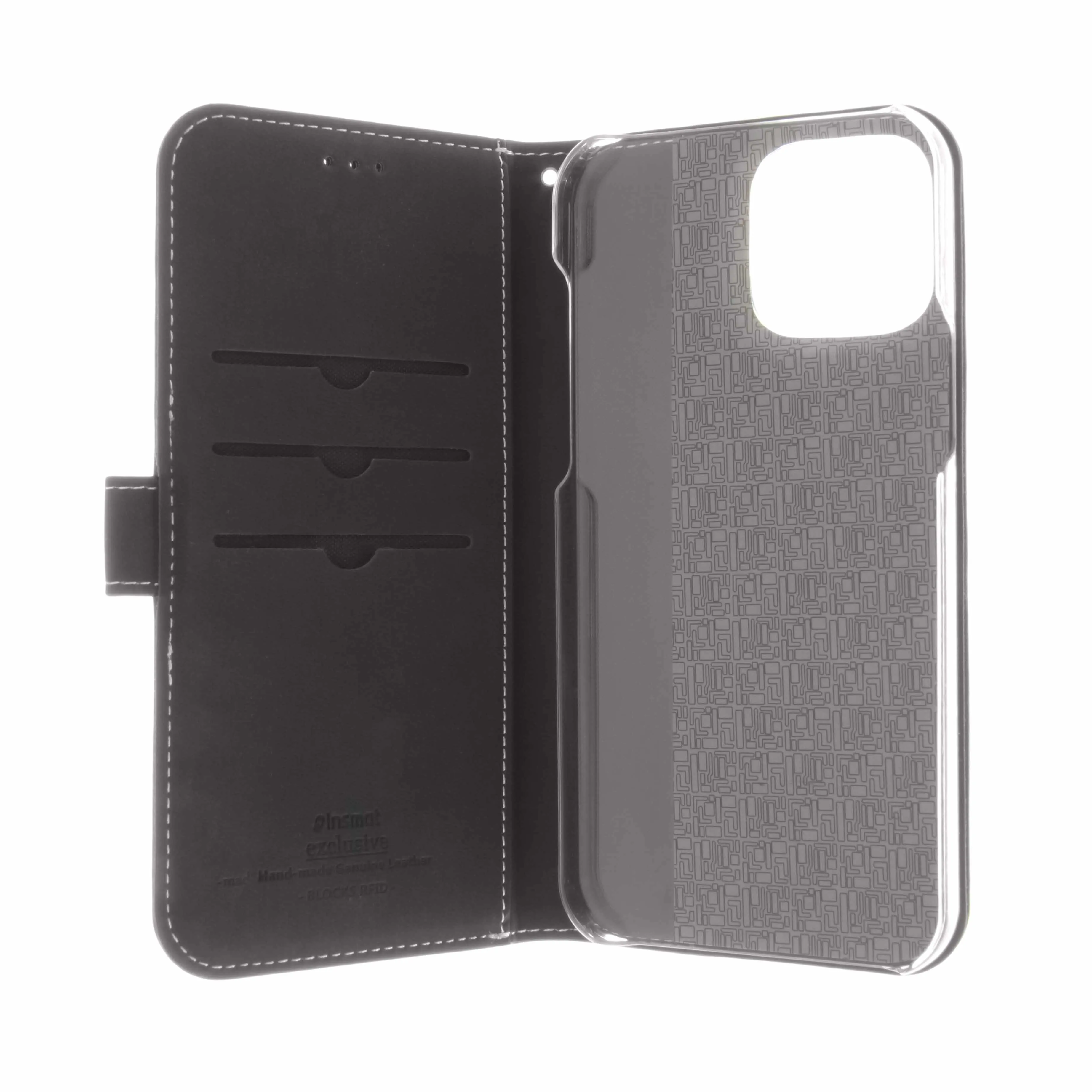 Insmat Flip Case, iPhone 13 Pro Max -lompakkokotelo, Musta
