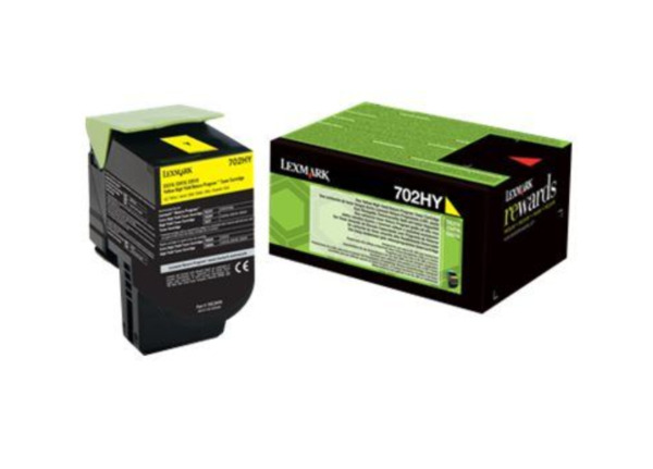 Lexmark 70C2HY0 XL -laserv&auml;rikasetti, keltainen