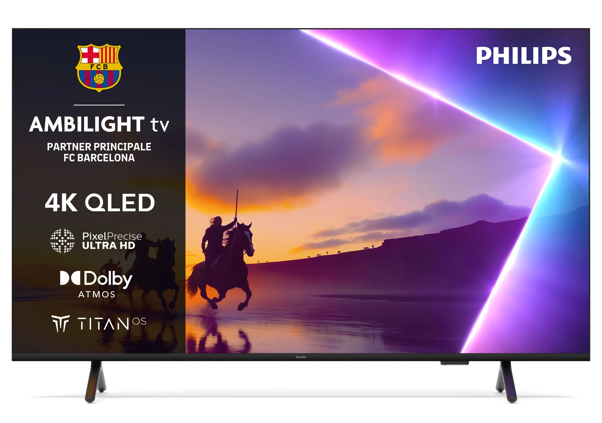 Philips 75PUS8510 75" 4K QLED Titan OS TV, 60 Hz, HDR10+