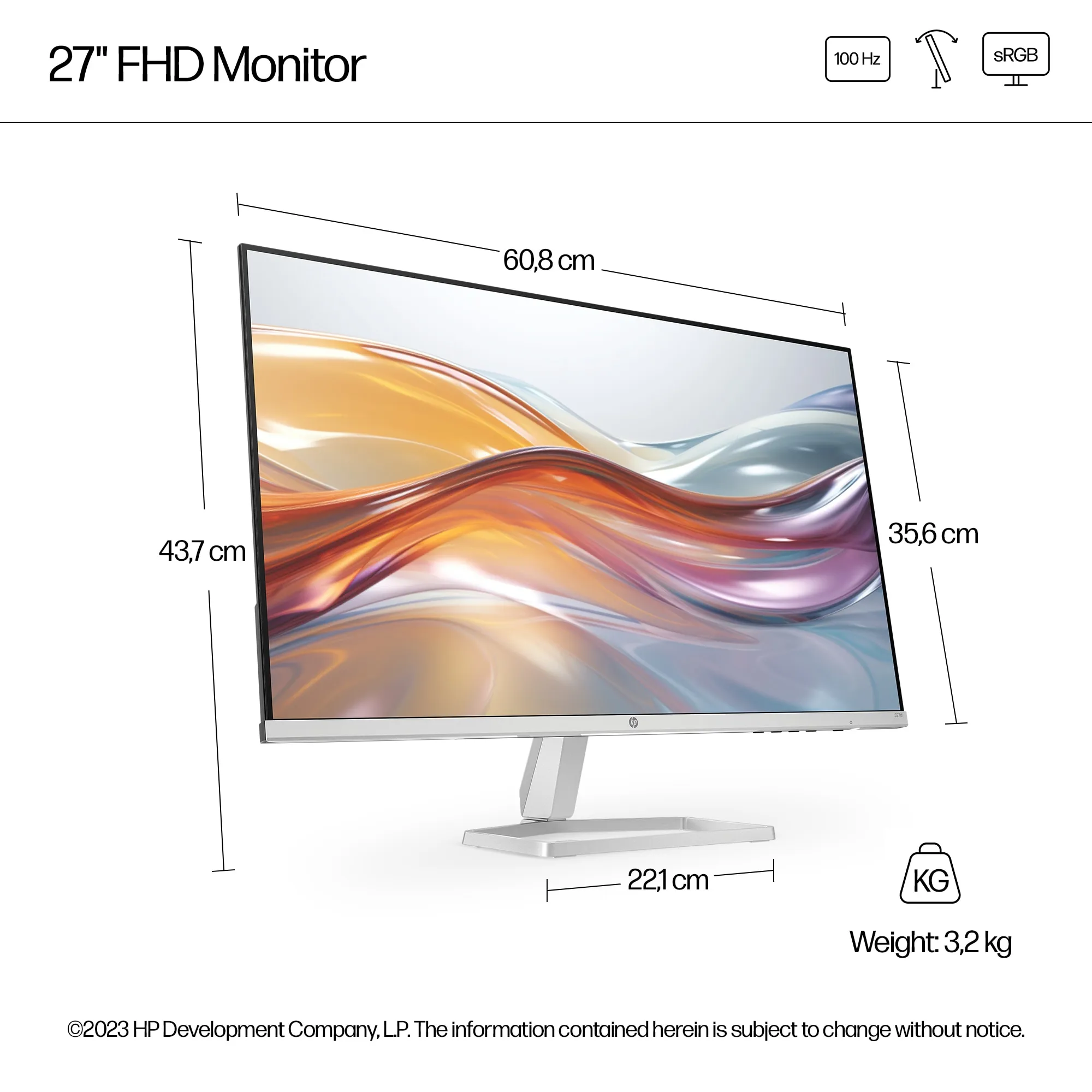 HP 27&quot; Series 5 527sf Full HD, IPS - monitor
