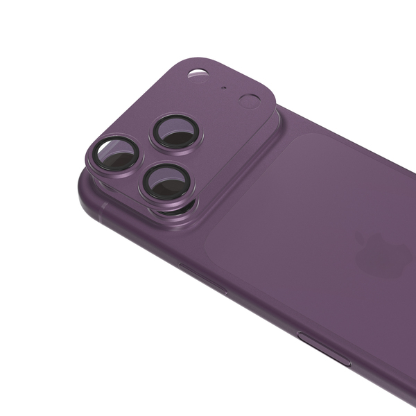 Epico Aluminium AntiReflective Lens  &  Island Protector | iPhone 18 Pro | with Easy Application | Dark Purple | Impact and Scratch Resistance