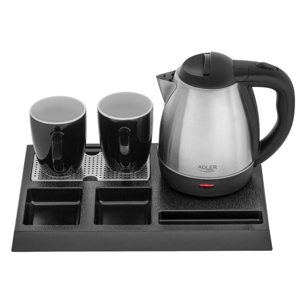 Adler AD 1354 kettle, 1.2L, 1500W, Black/Stainless steel