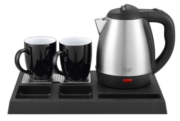 Adler AD 1354 kettle, 1.2L, 1500W, Black/Stainless steel
