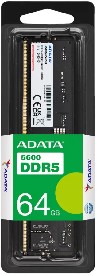 ADATA 64 Gt (1 x 64 Gt) DDR5 5600 MHz, CL46 -muisti