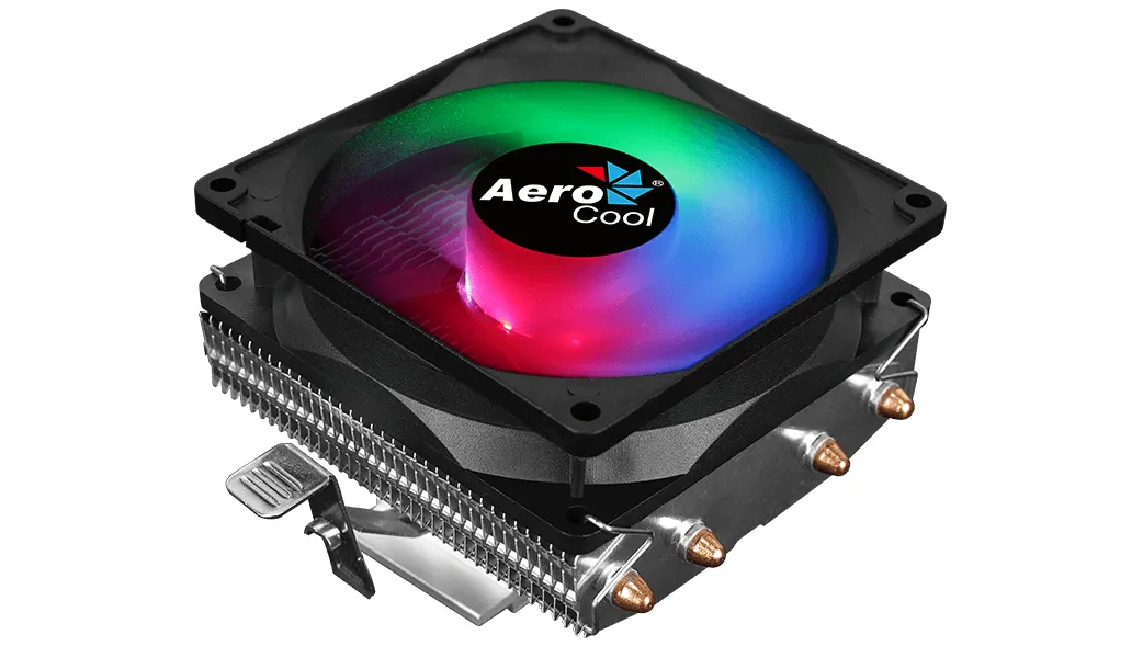 Aerocool PGS Air Frost 4, 90 mm RGB -prosessorij&auml;&auml;hdytin, musta