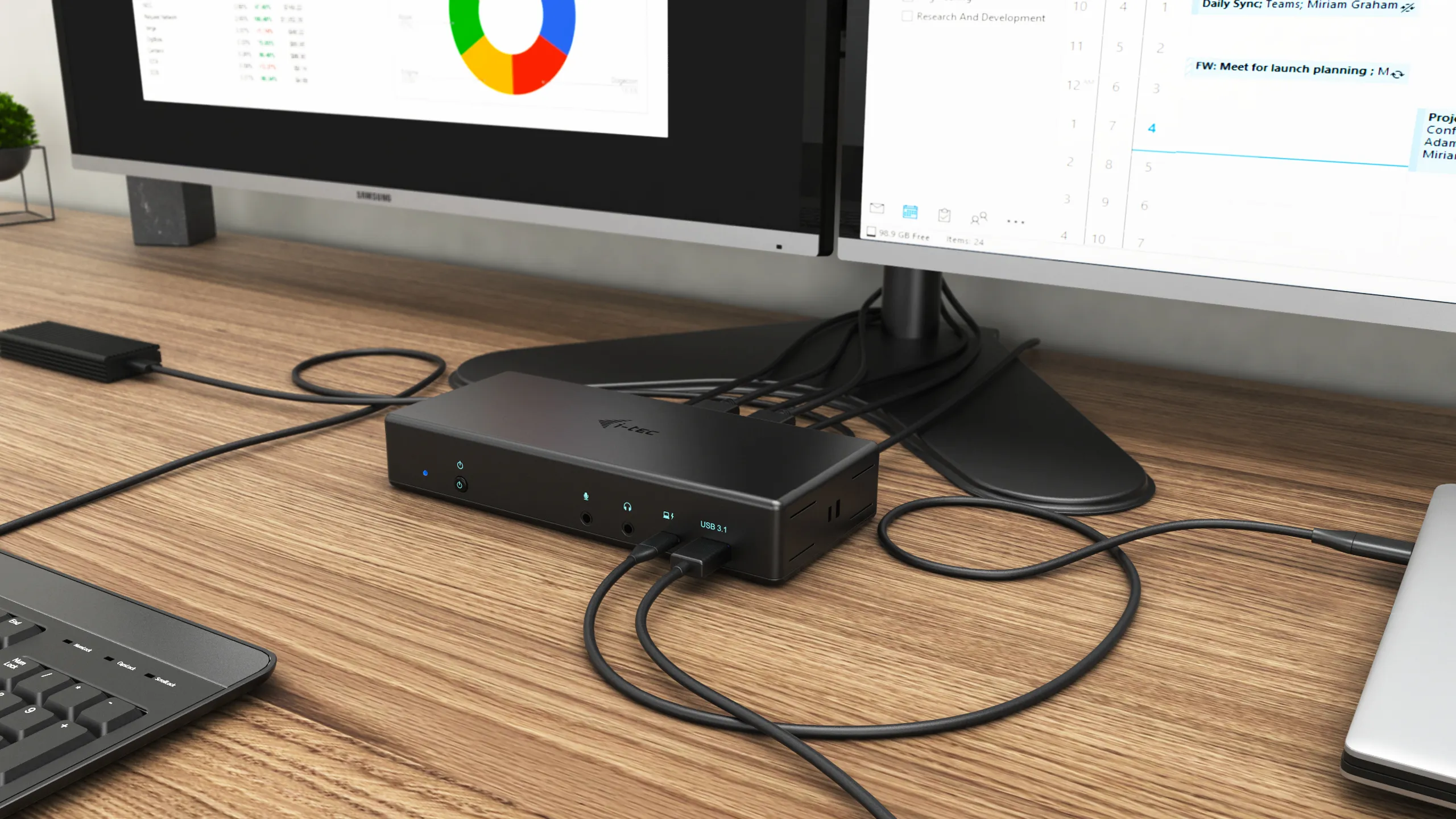 I-Tec USB-C Quattro Display PD 85 W - docking station