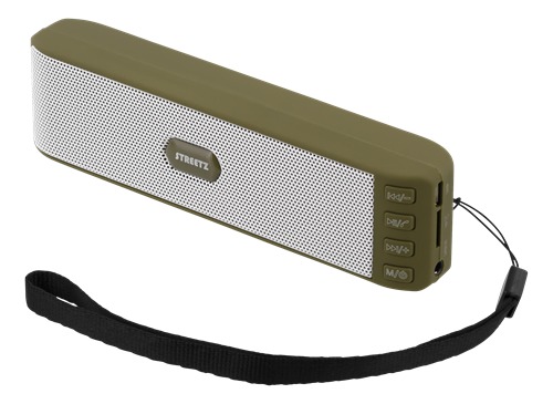 STREETZ Bluetooth kaiutin V2.1+EDR, 3h, 10m, microSD, radio, vihre&auml;