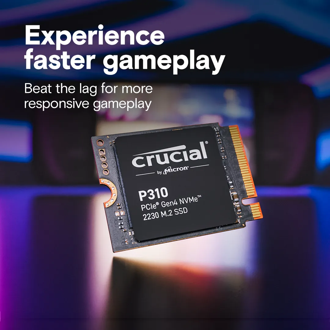 Crucial P310 2TB PCIe Gen4 NVMe 2230 M.2 SSD 2 TB, PCIe 4.0, M.2 -SSD-levy