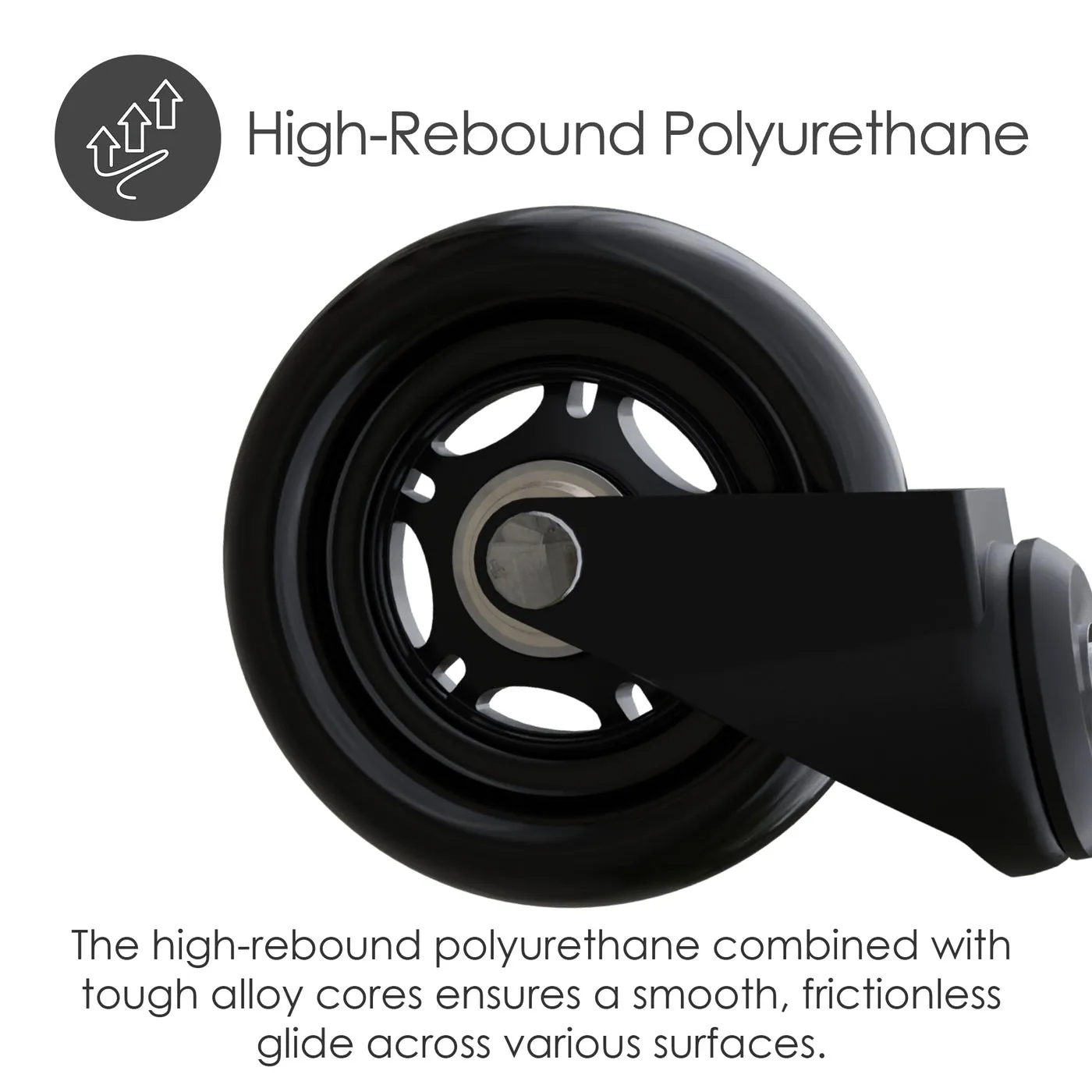 DESIRE2 Swivel Roller Wheels For Universal Chairs 22mm 5-pk