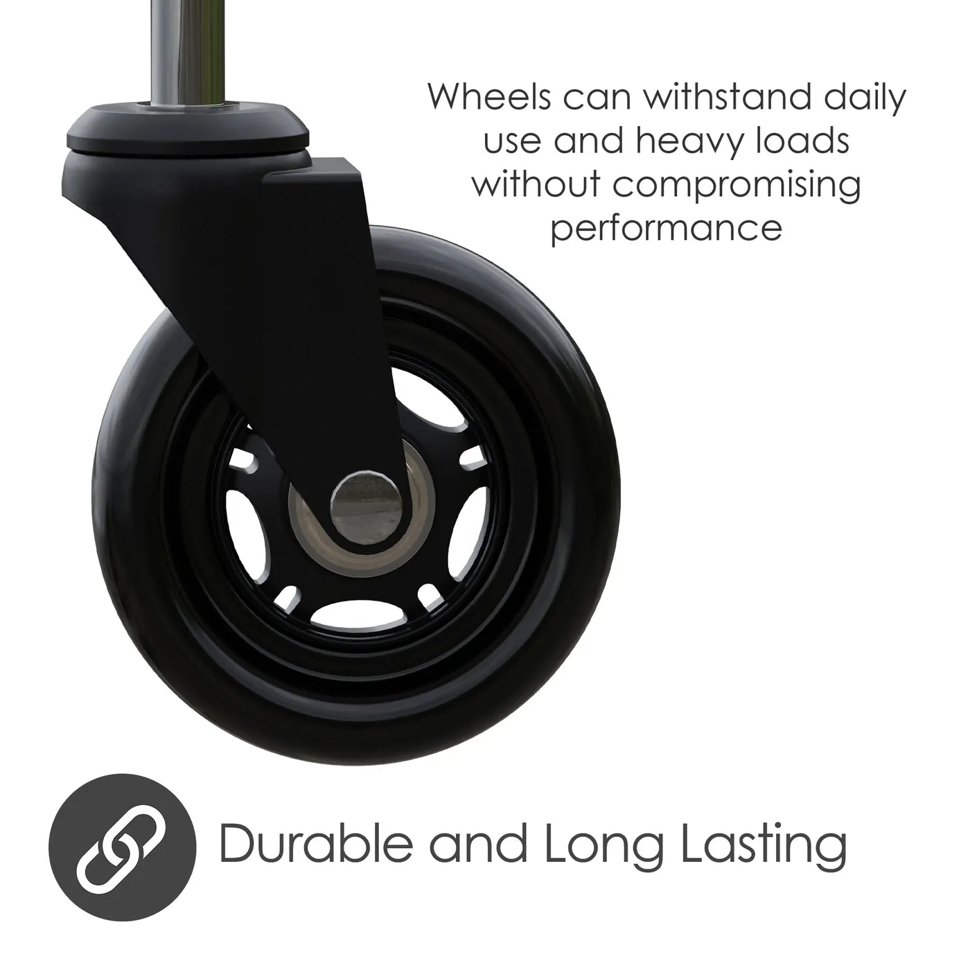 DESIRE2 Swivel Roller Wheels For Universal Chairs 22mm 5-pk