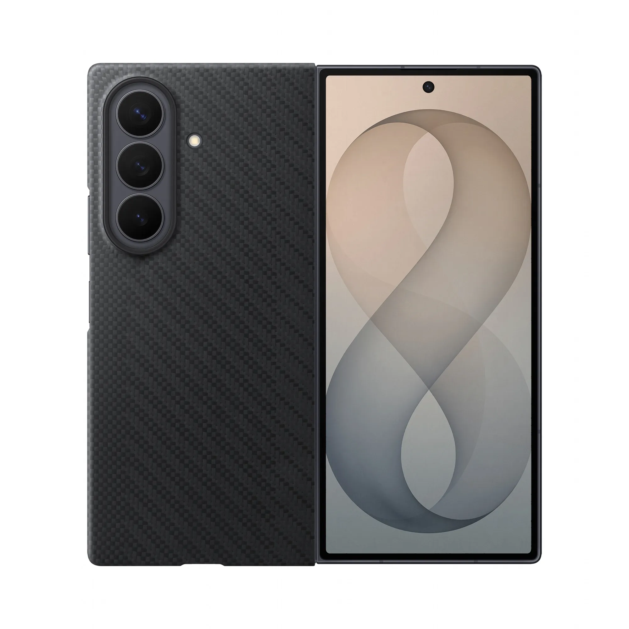 Samsung Galaxy Z Fold8 Ultra Carbon Magnet Case - fodral, Svart