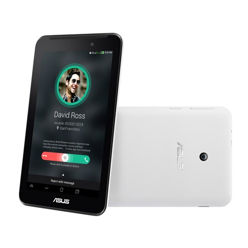 ASUS Fonepad 7 7inch 1024x600 WSVGA Z2520 Android KitKat 4.4 1GB 8GB 0.3MP/2MP 3G 802.11bgn&nbsp; GPS+GLONASS BT4.0 3950mAh 325g