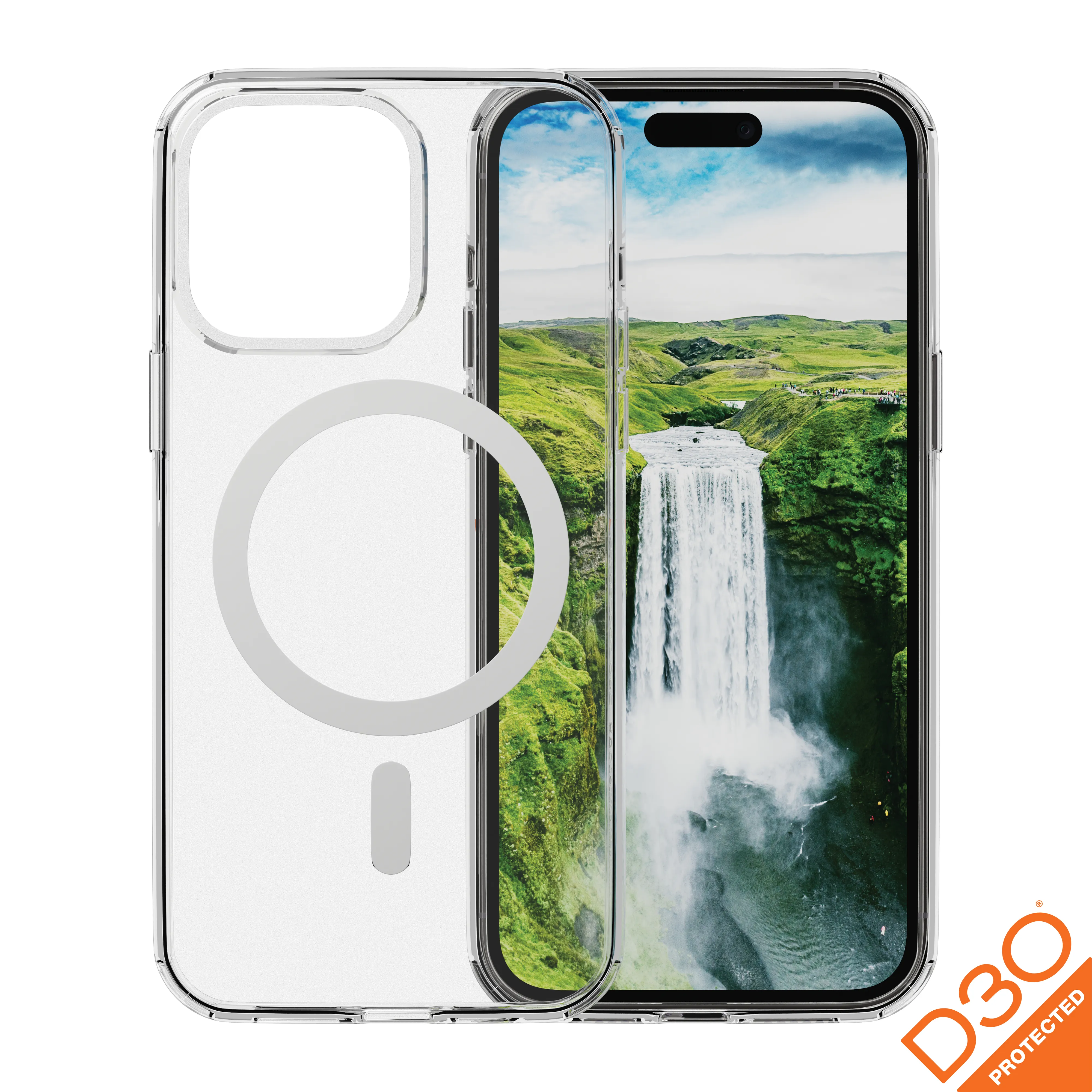 Dbramante1928 Iceland Ultra D3O MagSafe, iPhone 15 Pro - Case, Transparent