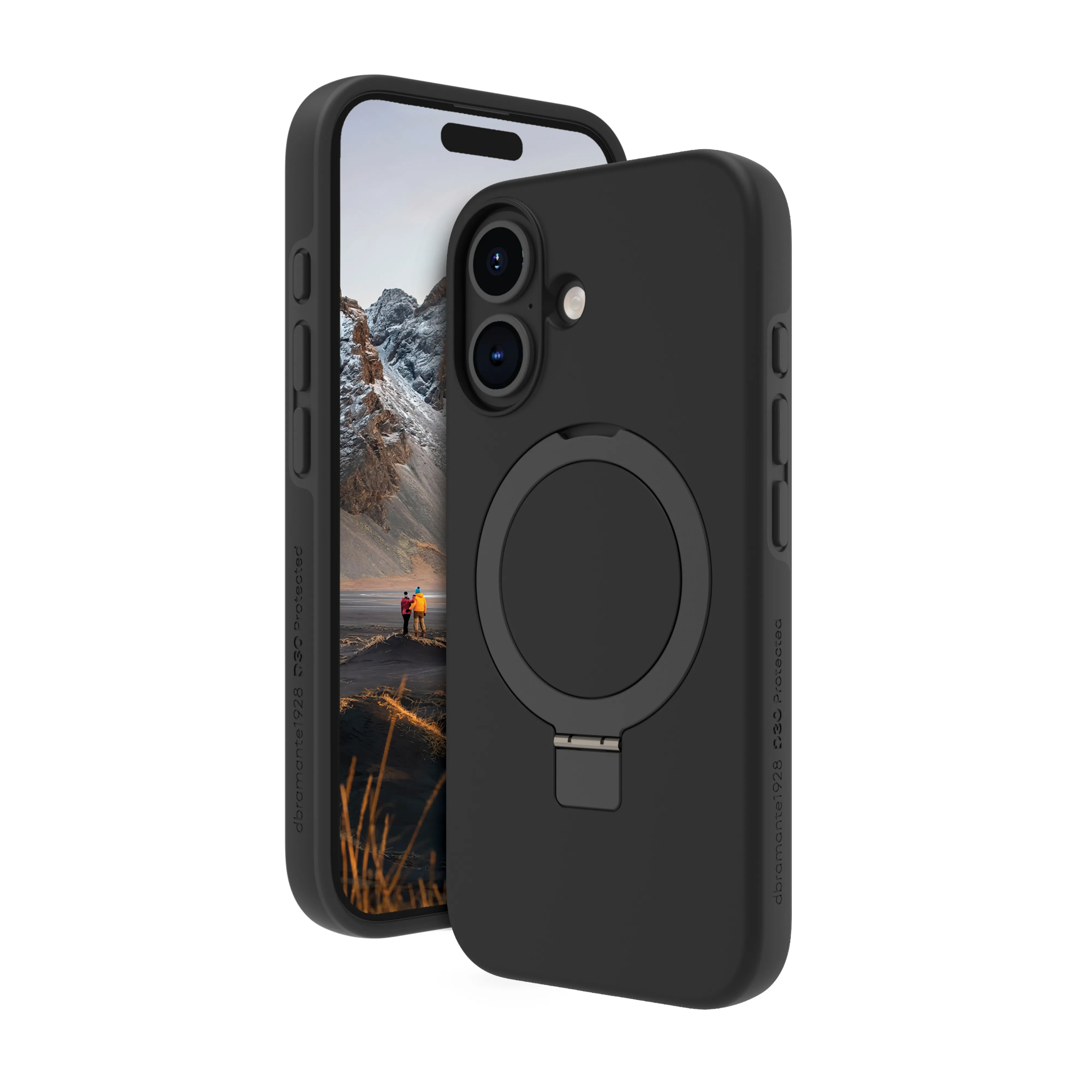 Dbramante1928 Iceland Ultra D3O MagSafe Kickstand, iPhone 16 Plus - Case, Black