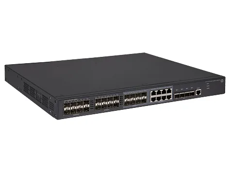 HPE 5130-24G-SFP-4SFP+ EI (Comware OS 7) Switch (JG933A) 16x Empty SFP + 8x Empty SFP / 10/100/1000-Base-T RJ45 Combo ports + 4x fixed 1000/10000 SFP+ ports adv