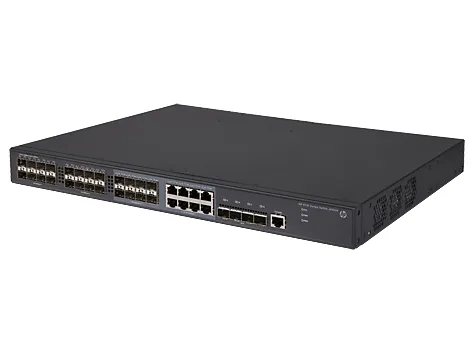 HPE 5130-24G-SFP-4SFP+ EI (Comware OS 7) Switch (JG933A) 16x Empty SFP + 8x Empty SFP / 10/100/1000-Base-T RJ45 Combo ports + 4x fixed 1000/10000 SFP+ ports adv