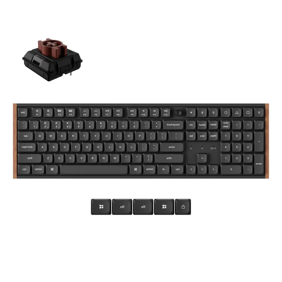 Keychron K5 Ultra 8K Wireless Mechanical Gaming Keyboard, Keychron Milk POM Brown, Black
