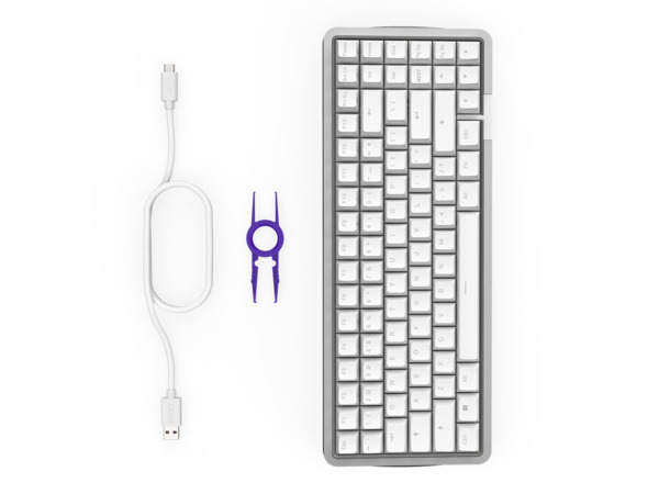 NZXT Function Elite Mini TKL -mekaaninen pelin&auml;pp&auml;imist&ouml;, valkoinen