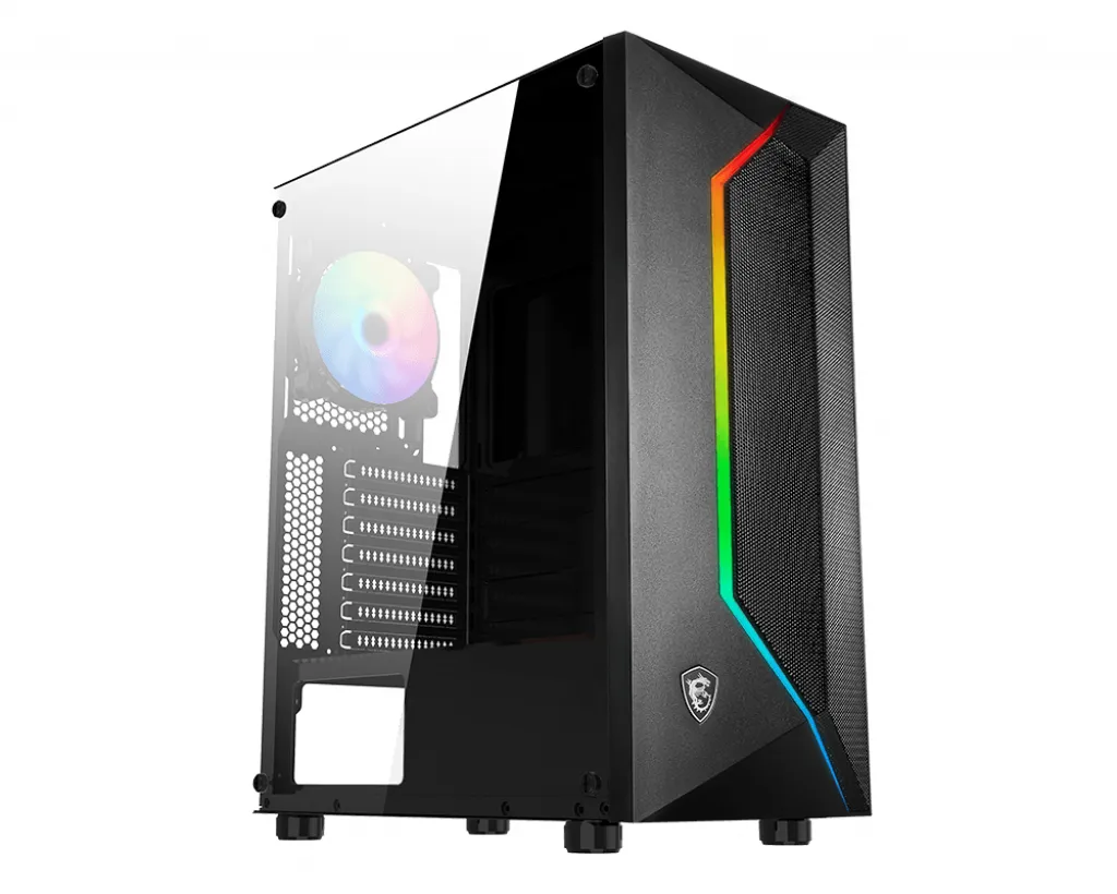 MSI MAG VAMPIRIC 100R Midi-Tower Case with RGB lighting, Black