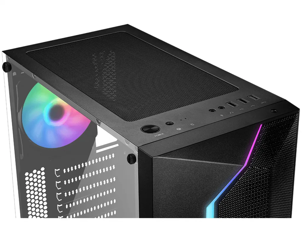 MSI MAG VAMPIRIC 100R Midi-Tower Case with RGB lighting, Black