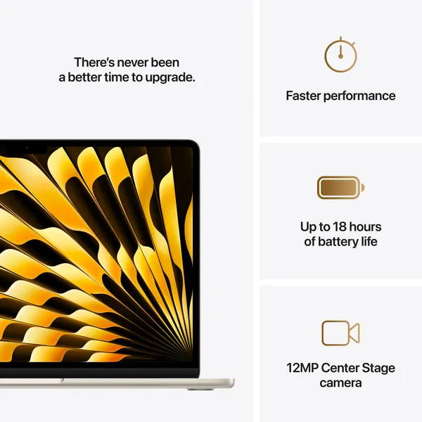 Apple MacBook Air 13&quot; M4 (10/10) 24 Gt, 512 Gt -kannettava, T&auml;htivalkea, MC6A4