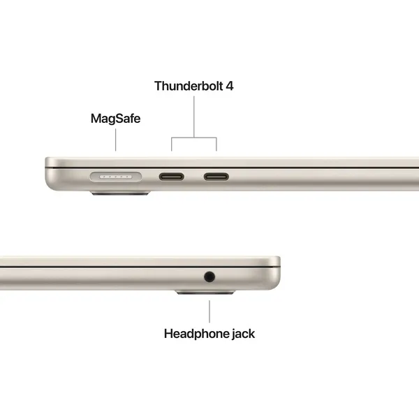 Apple MacBook Air 13&quot; M4 (10/10) 24 Gt, 512 Gt -kannettava, T&auml;htivalkea, MC6A4